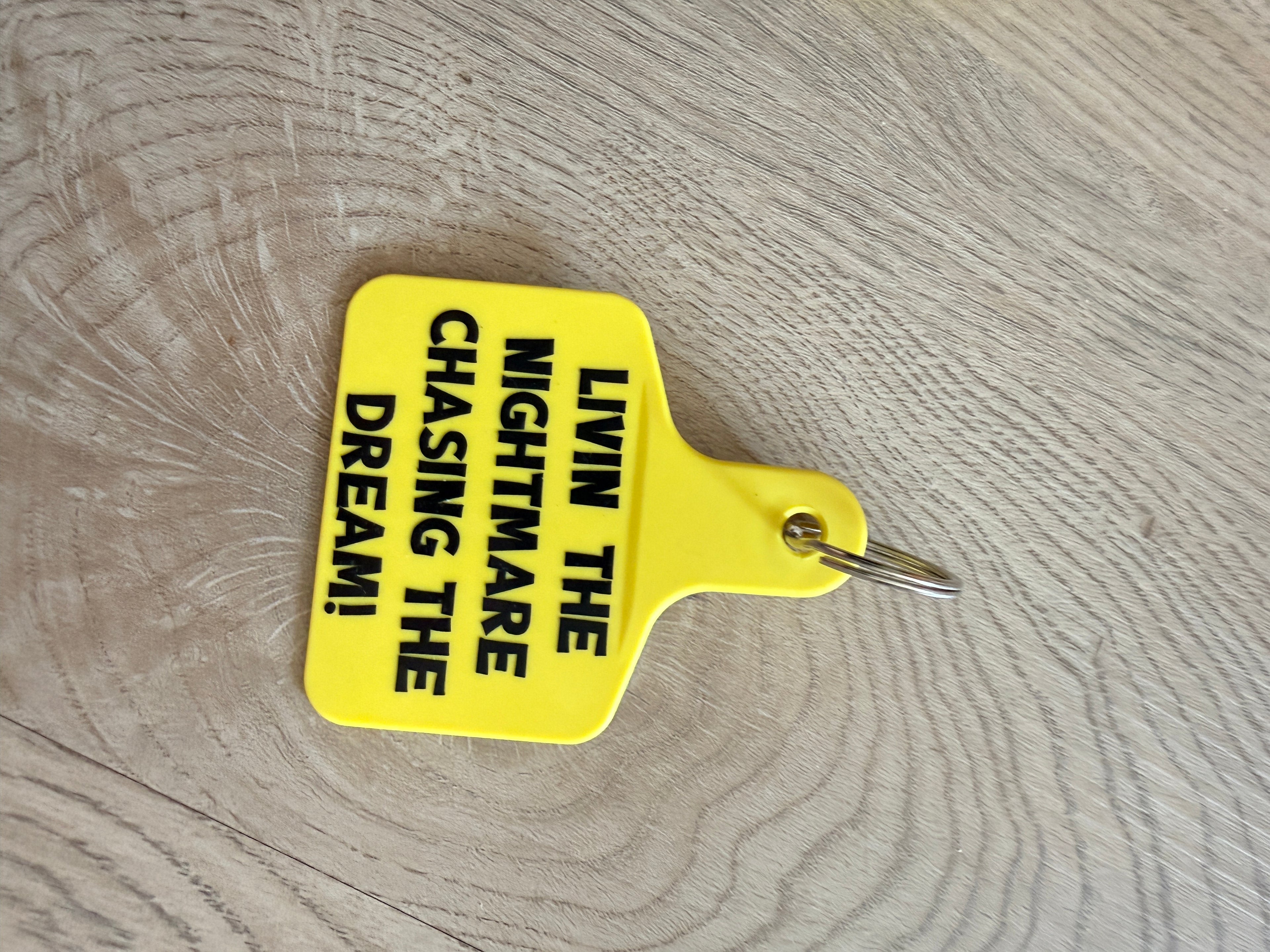 Ear tag keyrings